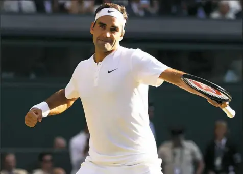  ??  ?? At 35 years old, Roger Federer is the oldest Wimbledon semifinali­st since since 1974.