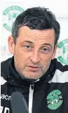  ??  ?? Hibs boss Jack Ross.