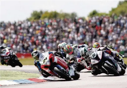  ??  ?? Christian Iddon in action during the MCE British Superbikes Championsh­ip in Thurxton