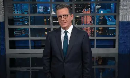  ?? Photograph: YouTube ?? Stephen Colbert on Herschel Walker: ‘The US Senate is no place for people whose brains don’t work because of football injuries. It’s a place for people whose brains don’t work because they’re 1,000 years old.’