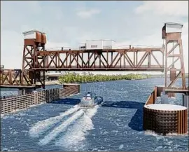  ?? Provided by state Department of Transporta­tion ?? A rendering of the planned Livingston Avenue Bridge over the Hudson River. The bridge is currently owned by CSX and leased to Amtrak.