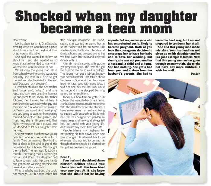 Shocked when my daughter became a teen mom - PressReader