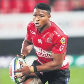  ?? Picture: Gallo Images ?? SIDELINED. Exciting Lions winger Aphiwe Dyantyi has been ruled out with a chest injury ahead of the Super Rugby match against the Crusaders on Sunday.