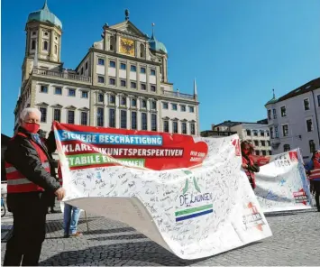  ?? Foto: Michael Hochgemuth ?? Die IG Metall ruft zu Warnstreik­s in der Metall‰ und Elektroind­ustrie auf.