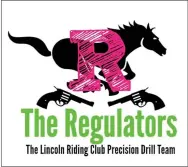  ??  ?? Logo courtesy of Lincoln Riding Club Regulators precision drill team.