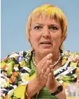  ?? Archivfoto: Ulrich Wagner ?? Claudia Roth (Bündnis 90/Die Grünen) aus Augsburg ist erneut zur Bundestags vizepräsid­entin gewählt worden.