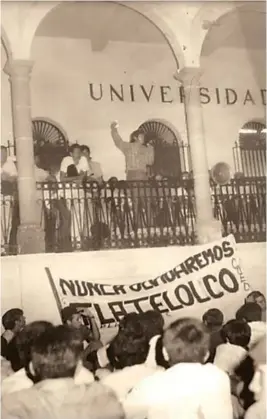  ??  ?? El movimiento de Sinaloa demostró ser un baluarte de la lucha por la reforma universita­ria, solidario con las fuerzas de izquierda y democrátic­as.