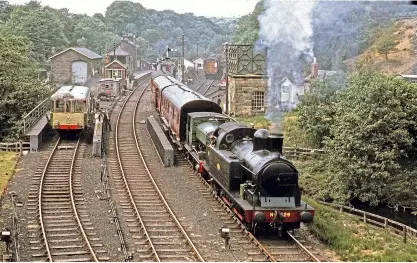  ?? ?? TOP No. 29 shunting at Goathland on June 25 1970. Note the AC Railcar on the left being rubbed down ready for repainting. BOTH: JOHN HUNT