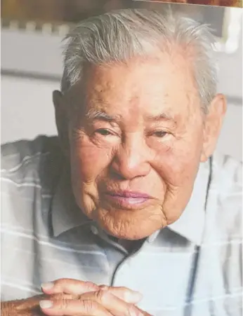  ?? PROVIDED ?? Michio Iwao, who died last month at 100 from congestive heart failure, was “a classic member of the older generation — quiet, but eloquent when you spoke with him.”