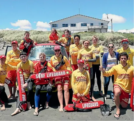  ?? PHOTO: SURF LIFE SAVING NZ ?? The 2016/17 Titahi Bay Beach lifeguards, who will be helping at Foxton as well.