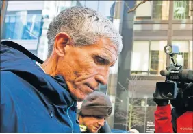  ?? [STEVEN SENNE/THE ASSOCIATED PRESS] ?? William “Rick” Singer founder of the Edge College &amp; Career Network, departs federal court in Boston on Tuesday after he pleaded guilty to charges in a nationwide college admissions bribery scandal.