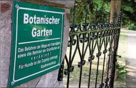  ?? Foto: Ingolf Gläser ?? Für Hunde ist der Botanische Garten in Bad Frankenhau­sen tabu.