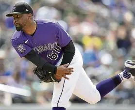  ?? David Zalubowski, The Associated Press ?? Rockies relief pitcher Mychal Givens leads all Colorado relievers with a 2.78 ERA.