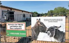  ??  ?? Der beliebte Eselpark in Zons nimmt bereits seit 2006 Esel und weitere Tiere in Not auf und gibt ihnen ein Zuhause.