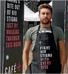  ??  ?? Left: Charlie Tredway has been living with HIV for 12 years and is volunteeri­ng at the pop-up eatery.