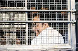  ?? PTI ?? Senior Congress leader and former finance minister P Chidambara­m after being produced in the Rouse Avenue Court in connection with the INX Media corruption case, in New Delhi, Tuesday