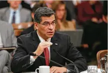  ?? Rich Pedroncell­i / Associated Press ?? California Attorney General Xavier Becerra last week added Texas to a list of seven states to which statefunde­d travel is prohibited.