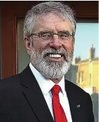  ??  ?? Financial clas h: Gerry Adams