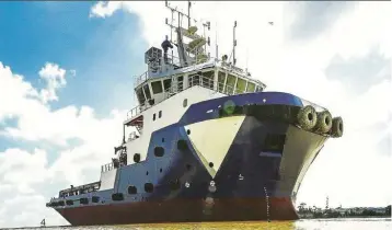  ??  ?? Positive outlook: An OSV built by TAS. Given analysts’ forecast that oil demand might rebound in second half of 2019, TAS is expected to benefit from the positive outlook in both the OSV and tugboat markets.