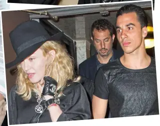  ??  ?? Men in her life: Since divorcing, Madonna’s lovers have included Brahim Zaibat (left), Jesus Luz (top) and Timor Steffens (above)