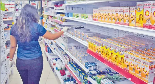  ?? Picture: JONACANI LALAKOBAU ?? Medical supplies stocked at the Superdrug Pharmacy in Nabua, Suva.