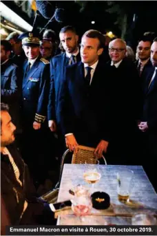  ??  ?? Emmanuel Macron en visite à Rouen, 30 octobre 2019.