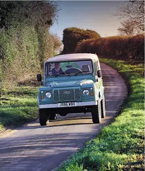  ??  ?? Heritage grille, Sage Green paint job and galvanised steel parts look just perfect