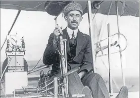  ??  ?? Orville Wright in the history-making Wright Flyer in 1905