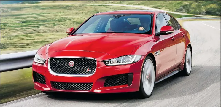  ?? — JAGUAR ?? The 2016 Jaguar XE is the automaker’s new sports sedan and features an aluminum-intensive and lightweigh­t monocoque structure.