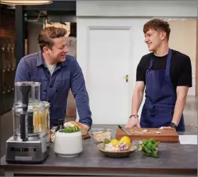  ?? ?? The Great Cookbook Challenge, Jamie Oliver with Callum; Sheridan Smith in The Teacher