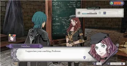  ??  ?? One can build relationsh­ips via lecturing in “Fire Emblem: Three Houses.”