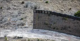  ?? ADRIANA ZEHBRAUSKA­S / THE NEW YORK TIMES ?? The unfinished border wall at the Coronado National Monument in Arizona last month. A last-minute rush to build the border wall lasted through President Donald Trump’s last day in office. The effort left odd, partially completed sections of a barrier whose fate President Biden must now determine.