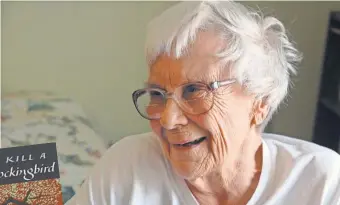  ?? PENNY WEAVER, VIA AP ?? Mockingbir­d Songs speaks with authority about Harper Lee, shown in 2010 in her assisted- living room in Monroevill­e, Ala.