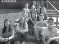  ??  ?? STUDENT COUNCIL: Bismarck Middle School eighth-grader Gabby Velazquez, front left, is this year’s student council president. Braden Shuffield, right, is the vice president. Other student council members, from left, in front are seventh-grade...