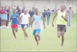  ?? (Pics: Mengameli Mabuza) ?? Pupils during the 100m race.
