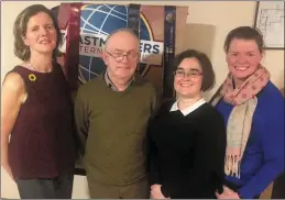  ??  ?? Speakers at last week’s Speakeasy Toastmaste­rs meeting - Anne Marie Lehane, Michael Buckley, Rachel Liston and Susan Hegarty.