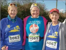  ?? Gemma O’Shea, Margaret Wharton and Josey O’Shea who ran the Ballymac 5k on Sunday. ??