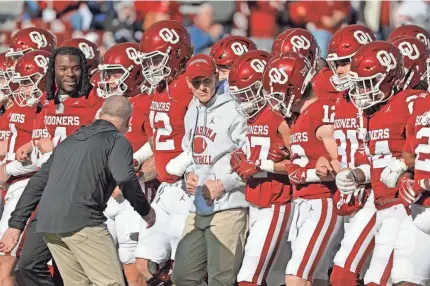  ?? BRYAN TERRY/THE OKLAHOMAN ?? Despite having several players enter the transfer portal, OU coach Brent Venables is savoring the process of rebuilding the Sooners' roster.