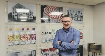  ??  ?? Mick Howard, Chief Executive Officer at Clearly Drinks, Riverside Road, Southwick.