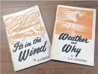  ??  ?? Thanks to the generosity of Paul Mcneil, I now have these precious books in my collection. I will cherish them for a while then pass them along to ensure that Rube Hornstein is not forgotten.