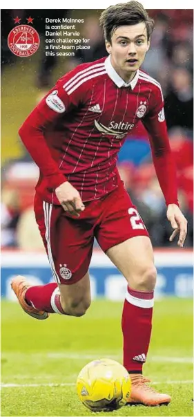  ??  ?? Derek McInnes is confident Daniel Harvie can challenge for a first-team place this season Jamie Murray ensured at least one Murray secured an Aegon Championsh­ip title as he and partner Bruno Soares beat French pair Julien Benneteau and Edouard...