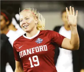 ?? Ray Chavez / Associated Press ?? Five college athletes, including Stanford’s Katie Meyer, seen here in 2019, took their own lives in the spring, sparking concerns that schools were not doing enough for some of their higher-profile students.