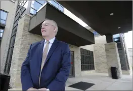  ?? JAY REEVES — THE ASSOCIATED PRESS ?? Thomasvill­e Regional Medical Center chief executive Curtis James speaks outside the hospital in Thomasvill­e, Ala., on May 3. The hospital is among three in the nation that say they are missing out on federal pandemic relief money because they opened during or shortly before the COVID-19crisis began.