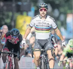  ?? FOTO: AP ?? Sagan ganó los Mundiales 2015 y 2016 casi sin equipo