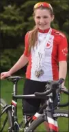  ?? CATHIE COWARD, THE HAMILTON SPECTATOR ?? Ainsley Black, of Jerseyvill­e, is the second competitor from that same small town to win major national championsh­ip in cycling.