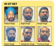  ??  ?? Among those arrested, 4 were also named in another sacrilege case in which derogatory posters were pasted near Bargari gurdwara