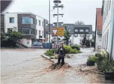  ?? ARCHIVFOTO: GERHARD RUNDEL ?? So sah es Ende Mai 2016 in Hochdorf aus. Das Schutzkonz­ept zum Starkregen­risikomana­gement sieht bauliche und organisato­rische Maßnahmen zum Schutz vor.