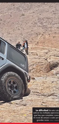  ?? FOTOS: CORTESíA ?? La dificultad de esta ruta está en los múltiples ejercicios que hay que completar como el cruce de zanjas o subir por grandes rocas.