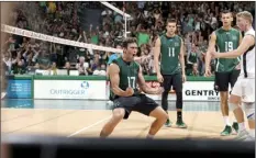  ?? UNIVERSITY OF HAWAI‘I ATHLETICS photo ?? Colton Cowell celebrates a point during a 2019 match