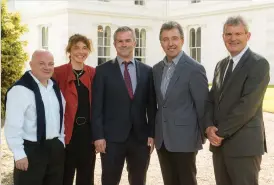  ??  ?? Niall Olden (left) and Altratech executives Tara Dalton, Brian O’Farrell and Tim Cummins, with Cyril McGuire (right) of Infinity Capital